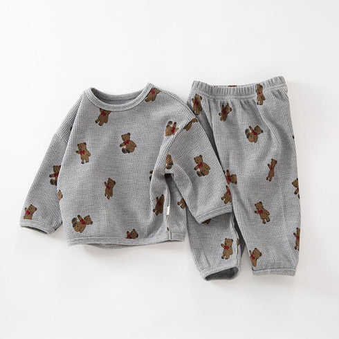 Spring Waffle Cartoon Bear Set